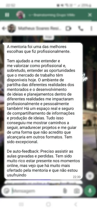 depoimento dos mentorados - matheus